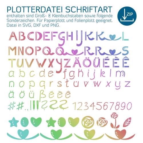 Plotterdatei Schriftart optimiert für den Papierplott, auch für Folienplott, Plott-Datei als svg, dxf von senSEASONal