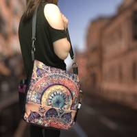 Boho Mandala Handtasche Umhängetasche Rucksack Backpack multicolor Bild 2