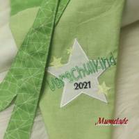 Vorschultüte - Vorschulkind 2021 - grün mit Papprohling und Inlettkissen Bild 8
