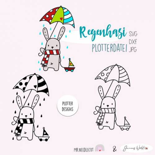 Plotterdatei Janeas World Regenhasi