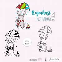 Plotterdatei Janeas World Regenhasi Bild 1