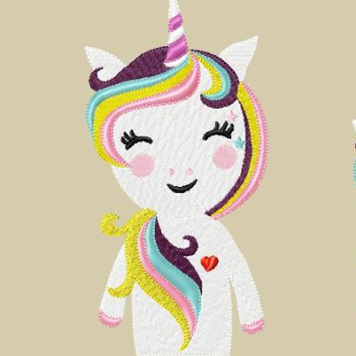 Stickdatei Einhorn  60x120 80x160 mm