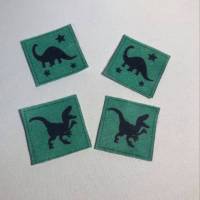 Motiv-Label Dino Label/Patches aus Filz weiß 4 Stk. Bild 1