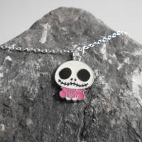 Skull, Totenkopf, Baby,   Halskette versilbert oder 925 er rosa Bild 1