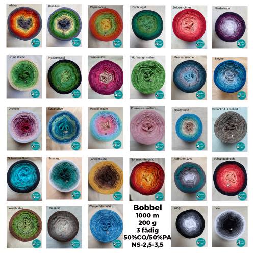 Bobbel-Made by Maschen Engel-29 verschiedene Themen-1000 Lauflänge