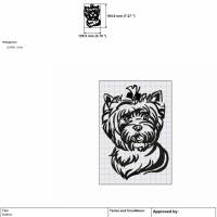 Stickdatei Yorkshire Terrier in 2 größen 100x140 130x184 mm Bild 4
