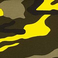 Jersey  Stoff   Stretchjersey  Camouflage  Khaki-Gelb Bild 1