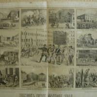 Original sw Holzstich -Dresdens erste Maitage 1849 Bild 1