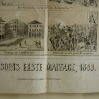 Original sw Holzstich -Dresdens erste Maitage 1849 Bild 4