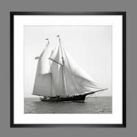 Segeljacht auf dem Meer 1888 KUNSTDRUCK Poster schwarz Weiß  Fotografie Vintage Art Fineart Print  Nautik MARITIM Bild 3