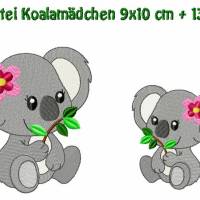 Stickdatei Koalamädchen  90x100 130x140 mm Bild 1