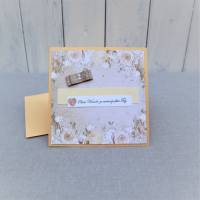 Glückwunschkarte Hochzeit, Hochzeitskarte, Karte zur Hochzeit, Beste Wünsche Bild 1