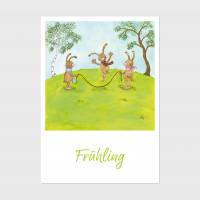 4x Postkarten-Set · Jahreszeiten · Frühling Sommer Herbst Winter · A6 · Aquarell · Buntstift · klimaneutraler Druck Bild 2