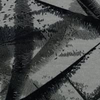 Sweat grau schwarz abstrakt gemustert, Toronto Swafing, Stoffe Meterware Bild 2