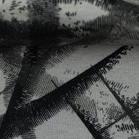 Sweat grau schwarz abstrakt gemustert, Toronto Swafing, Stoffe Meterware Bild 3