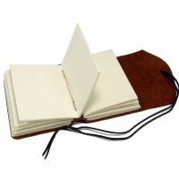 Lederbuch aus Büffelleder A6 - Buffalo Crust Raw by Vickys World - Kompaktes Tagebuch oder Notizbuch Bild 6