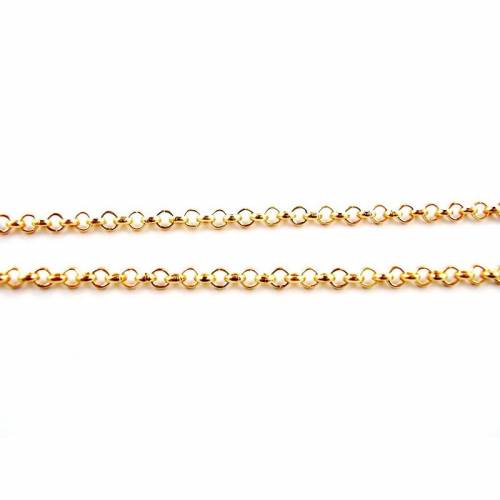 Rollokete Erbskette 2,5 x 0,8 mm  5 Meter goldfarben