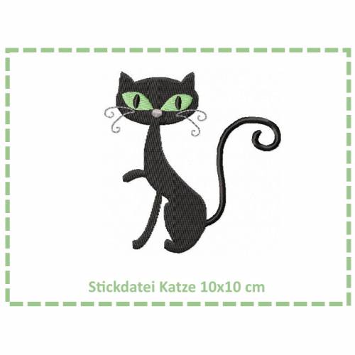 Stickdatei Katze 10x10