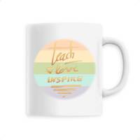 Tasse Teach Love Inspire Pastell Regenbogen Bild 1