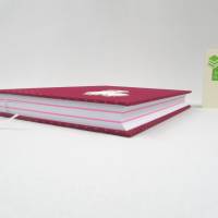 Notizbuch, Alpaka pink Polka Dots, A5, 150 Blatt, Hardcover, handgefertigt Bild 4