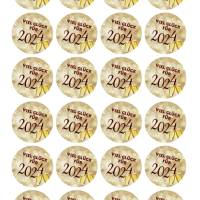 24 Sticker Etiketten Aufkleber, rund D= 4 cm, Viel Glück für 2023, Neujahr, Silvester Bild 2