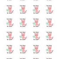 24 Sticker Etiketten Aufkleber, rund D= 4 cm, Viel Glück für 2024, Neujahr, Silvester Bild 2