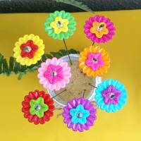 Süße kleine Blumenstecker in 8 Farben zur Auswahl Bild 3