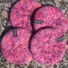 Kleine runde Filz-Untersetzer pink melange im 4er-Set, Durchmesser ca. 11 cm Bild 1