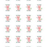 24 Sticker Etiketten Aufkleber, rund D= 4 cm, Viel Glück für 2024, Neujahr, Silvester Bild 2