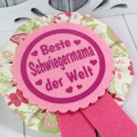 Herzensschleifchen # Schleife Auszeichnung Pokal Geschenk Geschenkidee Schwiegermutter Schwiegermama Familie Dankeschön Bild 1