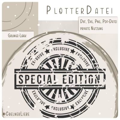 Plotterdatei Stempel Grunge Look – Vintage Special Edition für DIY-Projekte