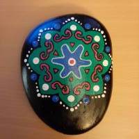 Handbemalter Mandala Stein, dot painting, #2 Bild 1