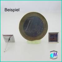 Edelstahl Ohrstecker eckig 8,8 mm bronce-lila -split Art 5070 Bild 6