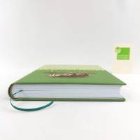 Notizbuch, Faultier grün, A5, 300 Seiten, karo Punkte Hardcover, handgefertigt Bild 4