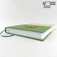 Notizbuch, Faultier grün, A5, 300 Seiten, karo Punkte Hardcover, handgefertigt Bild 5