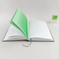 Notizbuch, Faultier grün, A5, 300 Seiten, karo Punkte Hardcover, handgefertigt Bild 6