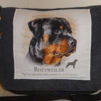 Crossbody-Bag, Rottweiler, Umhängetasche, Unikat von hessmade Bild 1