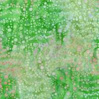 Patchworkstoff Batikstoff grün mit rosa Kringeln für Patchwork, nähen und quilten Bild 1