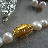 Handgefertigte Süßwasser Perlenkette,Echte Perlenkette,pearl necklace,moderne Perlenkette,Brautschmuck,Geschenk für Sie, Bild 4
