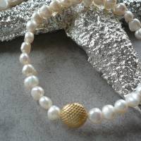 Handgefertigte Süßwasser Perlenkette,Echte Perlenkette,pearl necklace,moderne Perlenkette,Brautschmuck,Geschenk für Sie, Bild 8