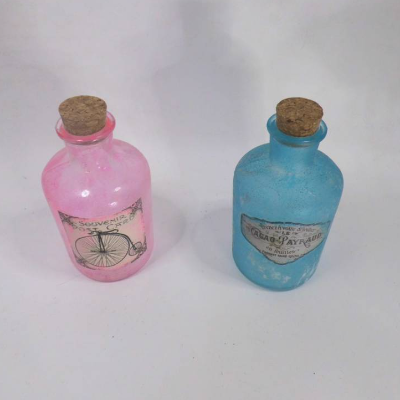 2 Flaschen zur Deko oder zum basteln - Vintage Style