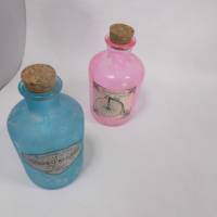 2 Flaschen zur Deko oder zum basteln - Vintage Style Bild 4