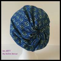 Beanie-Loop - gleichzeitig Mütze und Loop - für Damen, genäht aus Jersey in blau-hellblau, von he-ART by helen hesse Bild 4
