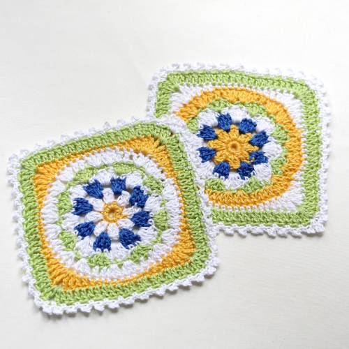 2er Set gehäkelte Untersetzer | Geschenkidee