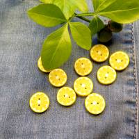 Zitronenknöpfe aus Fimo im 6er, 4er oder 3er Set Bild 2