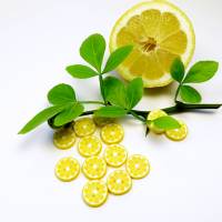 Zitronenknöpfe aus Fimo im 6er, 4er oder 3er Set Bild 7