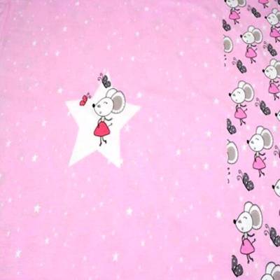 Baumwoll-JERSEY Panel Maus Stern Schmetterlinge ca. 87 cm Länge 150cm Breite rosa pink weiß beige grau schwarz Sterne