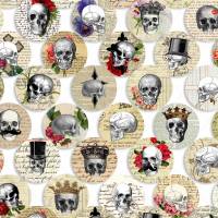 Vintage Skull  30 Cabochonvorlagen Cabochon Vorlagen digital Download Buttonvorlagen Bilder Schmuck Kreise Bild 2