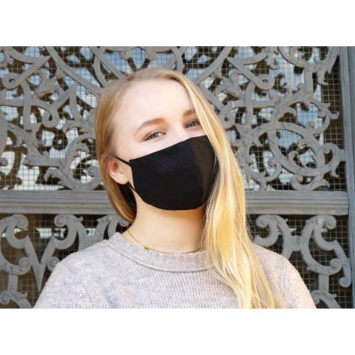 Behelfsmaske „All black“ /Alltagsmaske, Mund-Nasen-Schutz, Mundschutz, Communitymaske, Gesichtsmaske, waschbar, wiederve