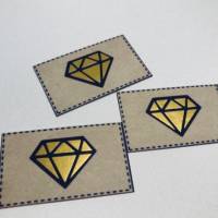 Motiv-Label Diamant  Label/Patches aus Snappap  3 Stk. Bild 1